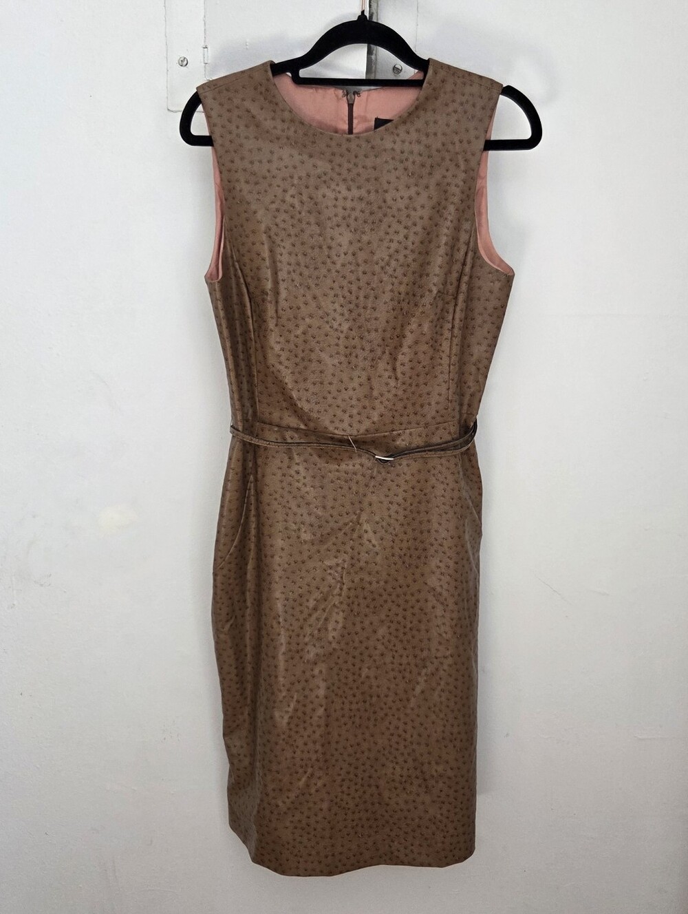 Allen Schwartz Faux Leather Sheath Dress